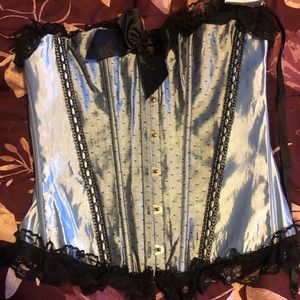 Large Blue Corset NWT